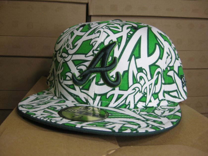 NEW ERA 59 FIFTY ATLANTA BRAVES GREEN WHITE BLACK  