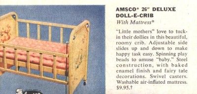 1955 lg d ad amsco doll e crib huffy radiobike  