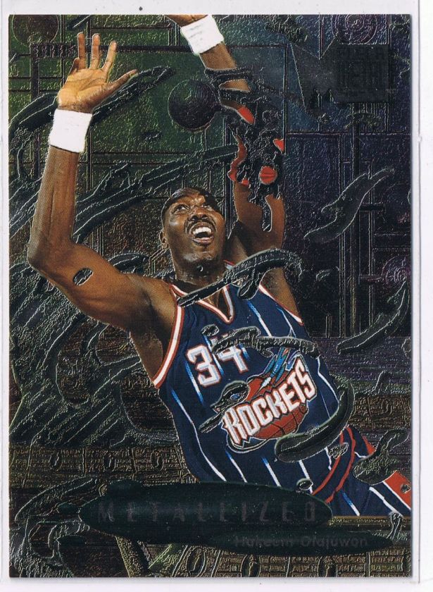 1996 97 Hakeem Olajuwon fleer metal metallized card # 227  