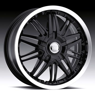   Brand New Gloss Black w/ Machined Lip Vision Avenger 381 16x7 Wheels