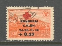 RED CROSS ALBANIA OVERPRINT 1946  