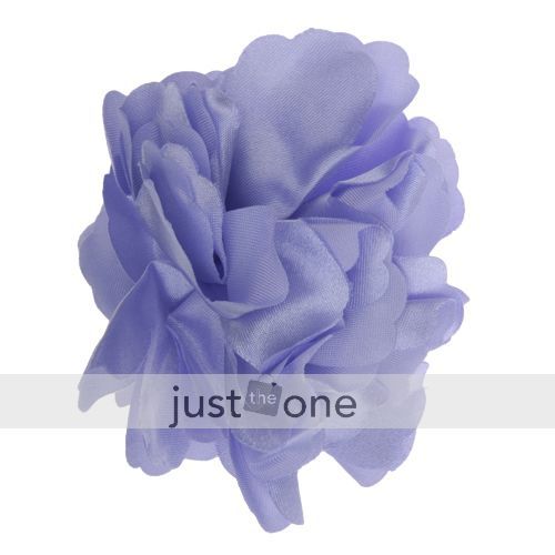 Women Lady Girl Rose Brooch Hair clip pin 2in1 violett