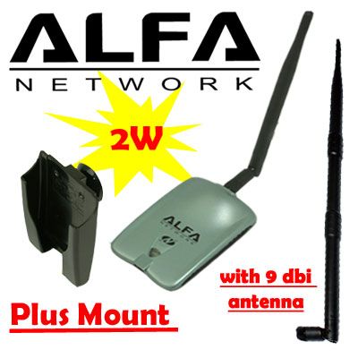 ALFA AWUS036NH Wireless N 2W Adapter with 9dbi antenna  