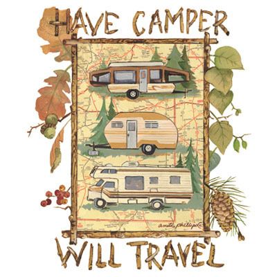   Camper Will Travel Tee Camper Hoodie Pop Up Trailer Long Sleeve  