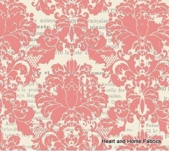 Riley Blake Lost & Found Pink Damask by Jen Allyson, 1 yard  