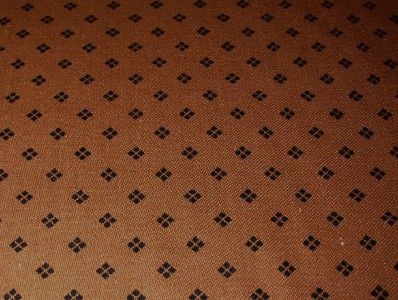 BROWN SMALL BLACK DOT DRAPERY FABRIC POLished Cotton  