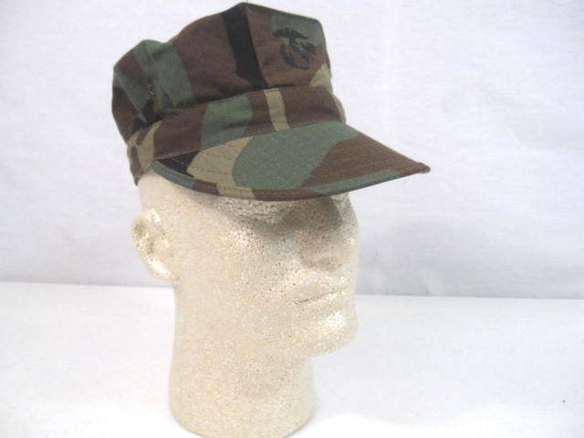 USMC Utility Cap or Hat Woodland w/EGA Size X Small  