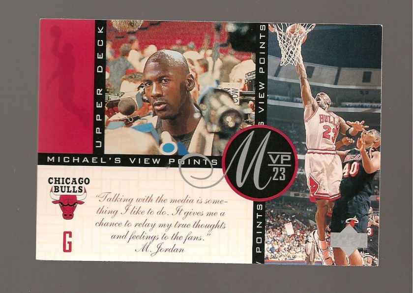 MICHAEL JORDAN UPPERDECK 1997 MVP23 CARD # VP9 PREMIUM OVERSIZED CARD 