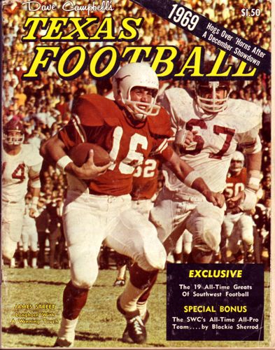 1969 Dave Campbells Longhorns Texas Football Magazine  