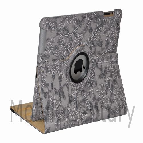 iPad 2 Ultra stylish 360° Rotating Leather case Smart Cover w 