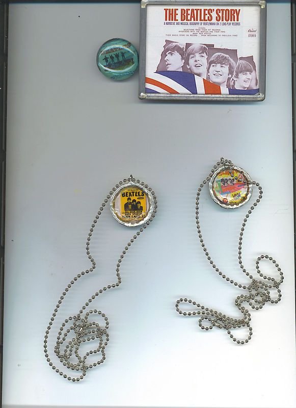 Beatles UNique Necklace Shea Stadium Concert Ad  