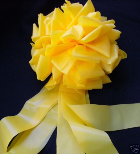 Support OUR Troops ~3 BIG YELLOW RIBBON BOWS ~outdoors  