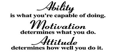 ATTITUDE ABILITY Vinyl Wall Quote Art Decal Sticker Inspirational 