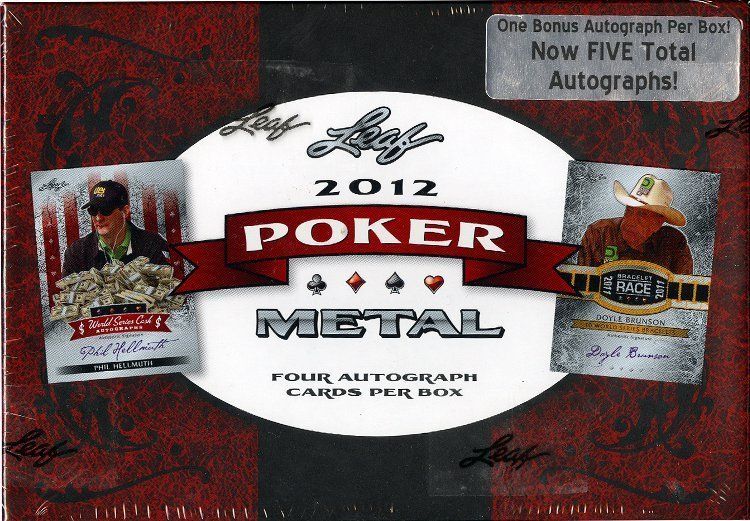 2012 LEAF METAL POKER TRADING CARDS BOX BLOWOUT CARDS  