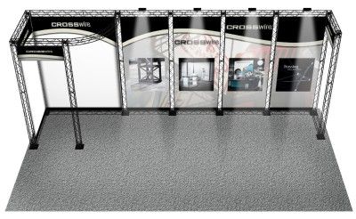 TRADE SHOW BOOTH DISPLAY CUSTOM 10 x 20 POP OUT BANNER STAND INLINE 