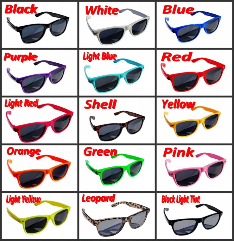 Heaps of Colours To Choose Mens Womens Wayfarer Sunglasses Retro 