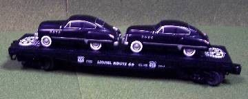 Lionel #6 17537 RT 66 FLAT With 2 COUPES  