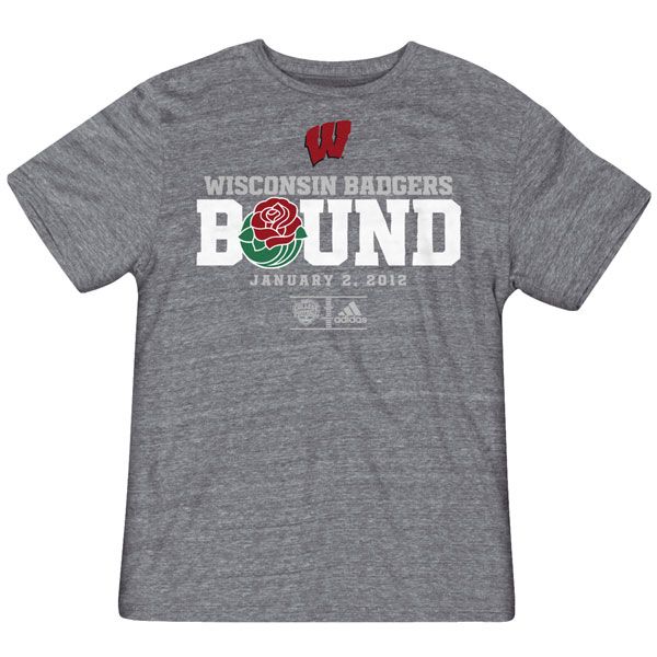 Wisconsin Badgers 2012 Rose Bowl Bound Tri Blend T Shirt  