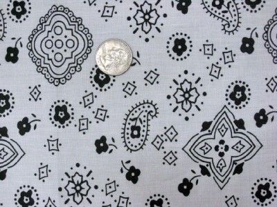 WHITE + BLACK BANDANA WESTERN COWBOY COUNTRY FARM BBQ BLEND SEW 60 