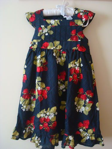 NWT JANIE and JACK STRAWBERRY SWEET SUNDRESS DRESS 3 6  