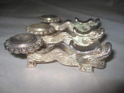   Plated Dragon Chop Stick Holder Set with Tea Bowl Rest Banquets  