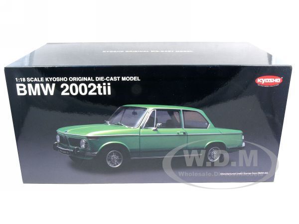   diecast car model of BMW 2002 Tii Taiga Green die cast car by Kyosho