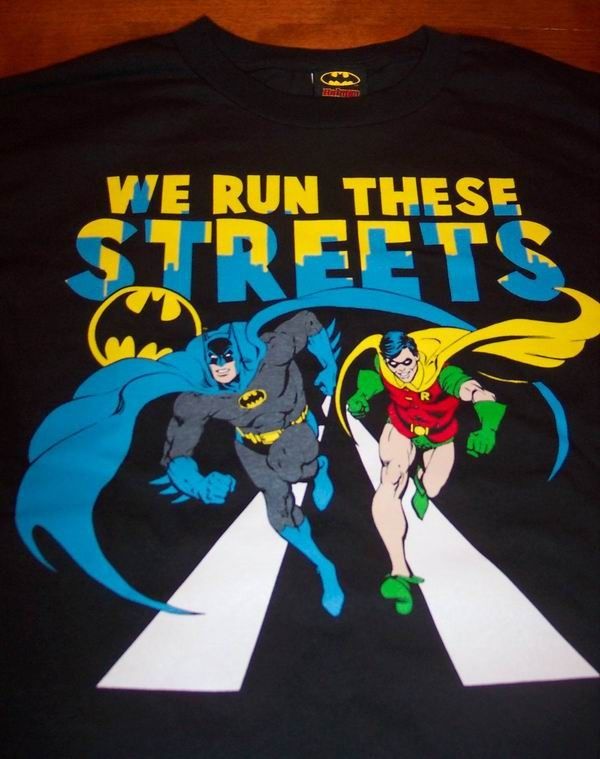 VINTAGE STYLE Dc Comics BATMAN AND ROBIN T Shirt LARGE NEW  