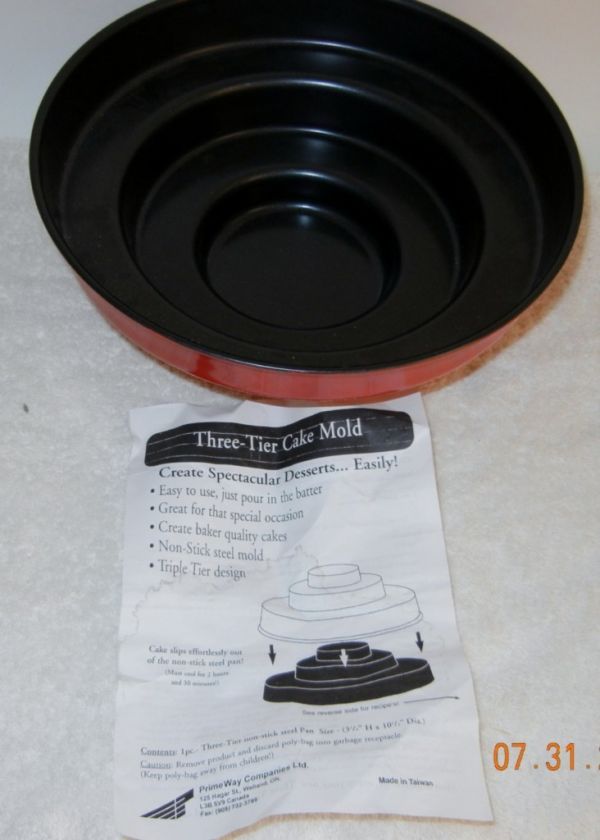 Three Tier Cake Mold Non Stick Pan Makes 3 Layer Cakes  