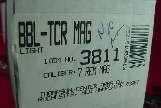 NIB Thompson Center TC TCR 83 87 24 7MM Rem Mag Rifle Barrel  