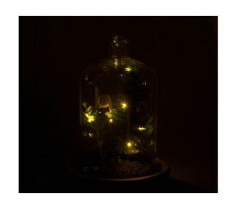 Bethlehem Lights Battery Operated 12 Potted Bell Jar Fern  