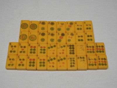 VINTAGE 1930s 40s BAKELITE CATALIN BUTTERSCOTCH MAH JONG JONGG SET 