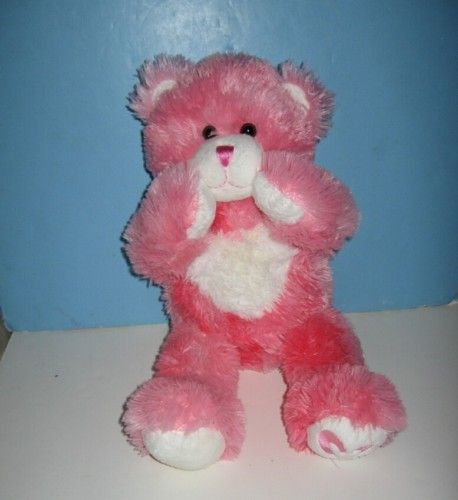 Pink & White Heart BUILD A BEAR Plush w/ Magnet Paws  