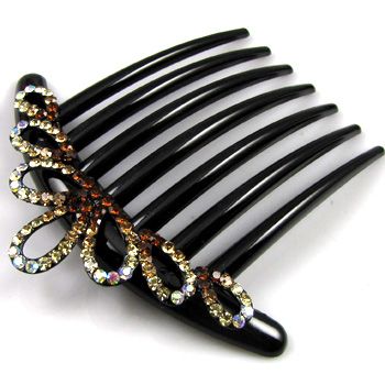   SHIPPING 1pc rhinestone crystal fashion French twist hair comb  