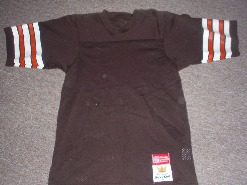 VINTAGE NFL SAND KNIT CLEVELAND BROWNS BLANK JERSEY S  