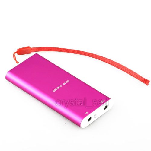 1350mAh Portable Power Solar Charger Cell Phone iPhone Pink  