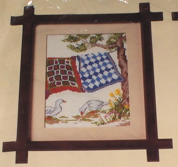 Donna Giampa Clothesline Quilts X Stitch Kit w/ Mat & Frame   NIP 