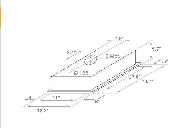 PANDO PGF70G 420 CFM BLOWER / 5 ROUND DUCT  