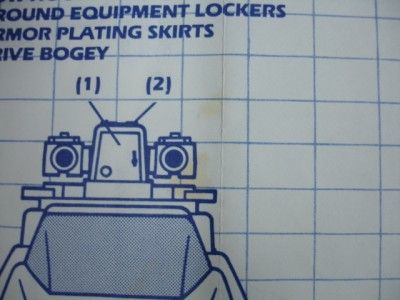 1983 GI JOE COBRA HISS TANK USA BLUEPRINT INSTRUCTION  