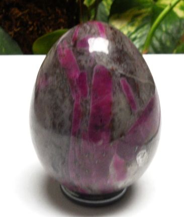 RUBY IN TOURMALINE QUARTZ 60 MM CRYSTAL EGG   FROM INDIA  