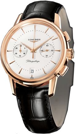   72.2 ► LONGINES HERITAGE FLAGSHIP CHRONO AUTO 18K GOLD WATCH  