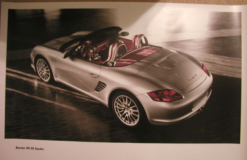 Porsche Boxster RS 60 Studio View Showroom Poster 2008  