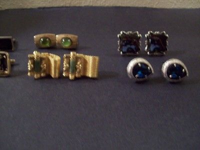 VINTAGE LOT OF 10 MENS CUFFLINKS HICKOK SWANK DANTE 10.00 NR  