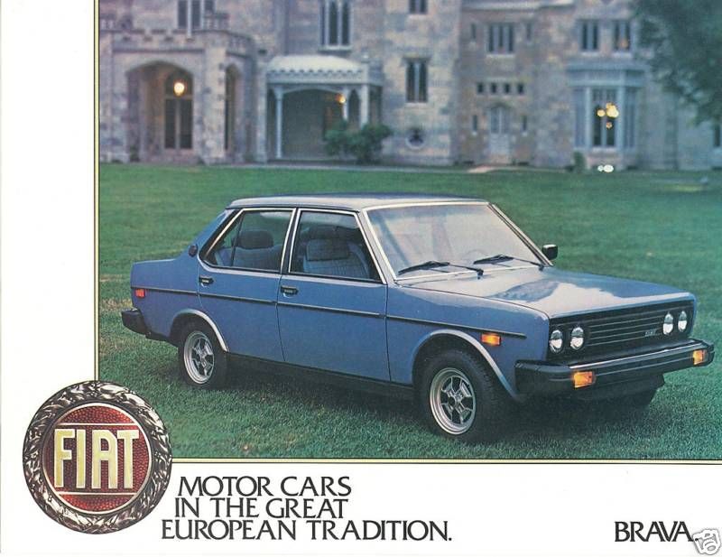 1980 Fiat Brava USA Edition Sales Sheet Brochure  