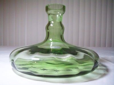 Antique Vintage bottle Bischoff Blown Large Green Unique Rare