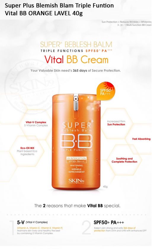 SKIN79] Super Plus Blemish Blam Triple Functions Vital BB SPF50 