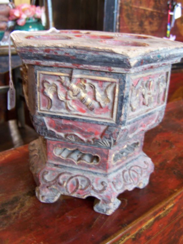 Antique Chinese Buddhist Temple Offering Stand ($175)  