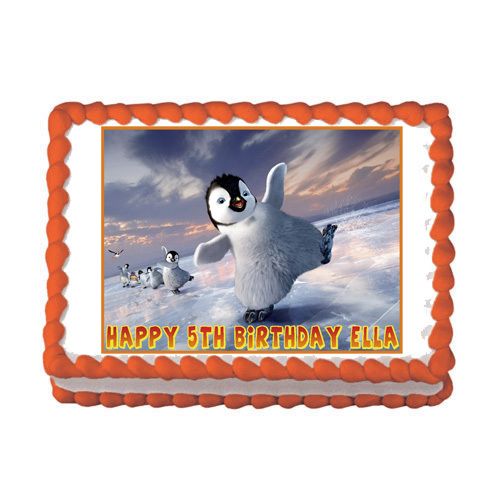 HAPPY FEET TWO 2 MOVIE 2011 DS PENGUIN Edible Birthday Party Cake 