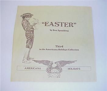 KNOWLES EASTER PLATE DON SPAULDING AMERICAN HOLIDAYS  