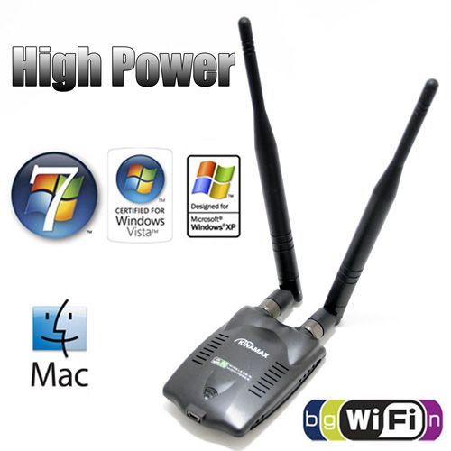 Kinamax 300Mbps Double Dual antennas High Power 802.11N Wireless Wifi 