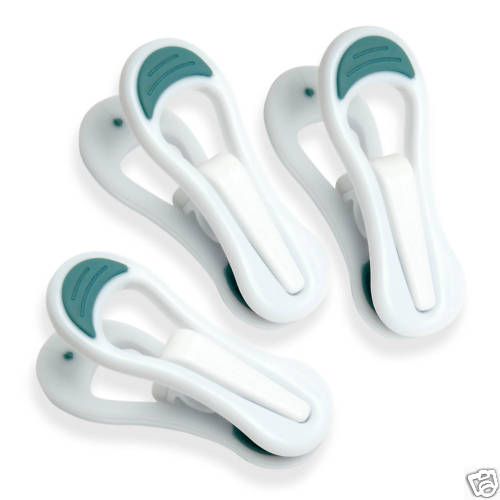 Soft Touch Grip Clips White & Blue 18 Pack #HNG 01327  